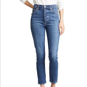 Agolde Nico high rise slim fit jean in subdued